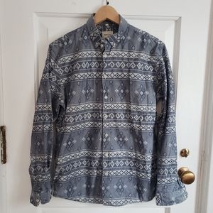 Frank and Oak denim men shirt with motif